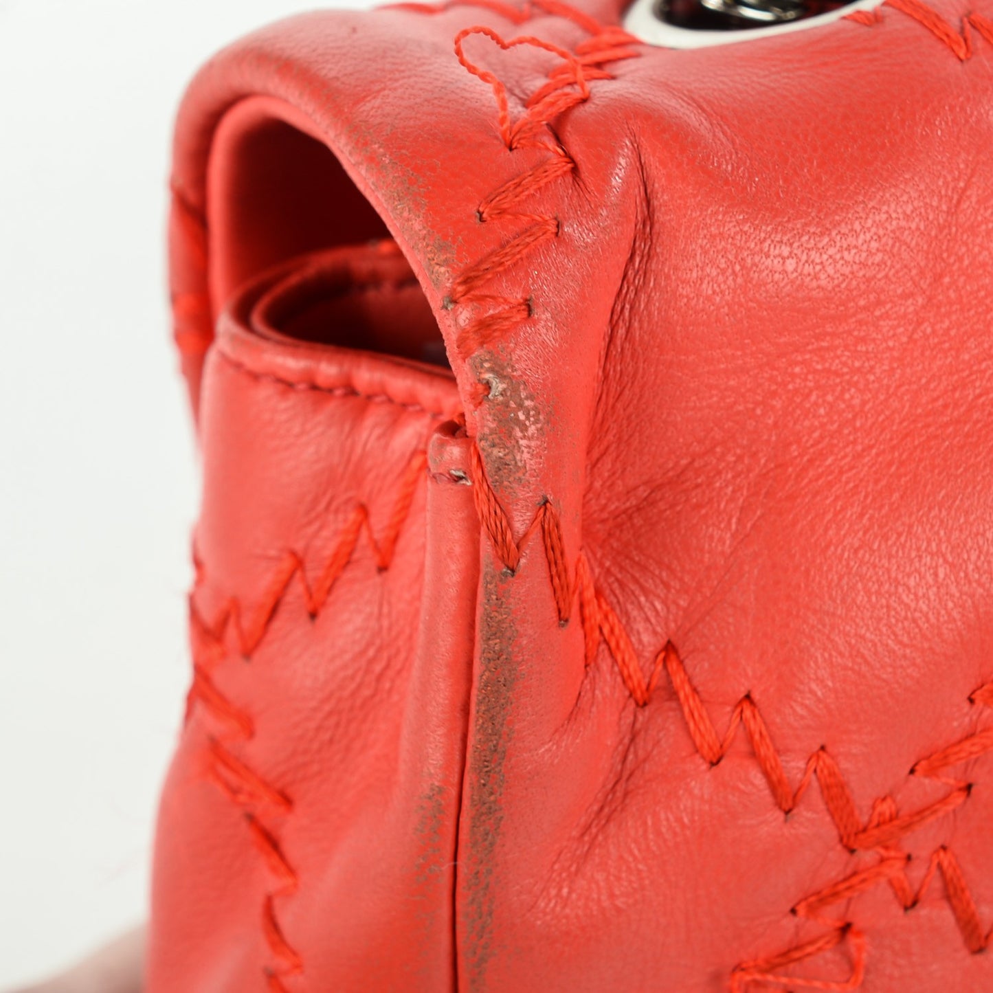 Calfskin Ultimate Stitch Flap Red