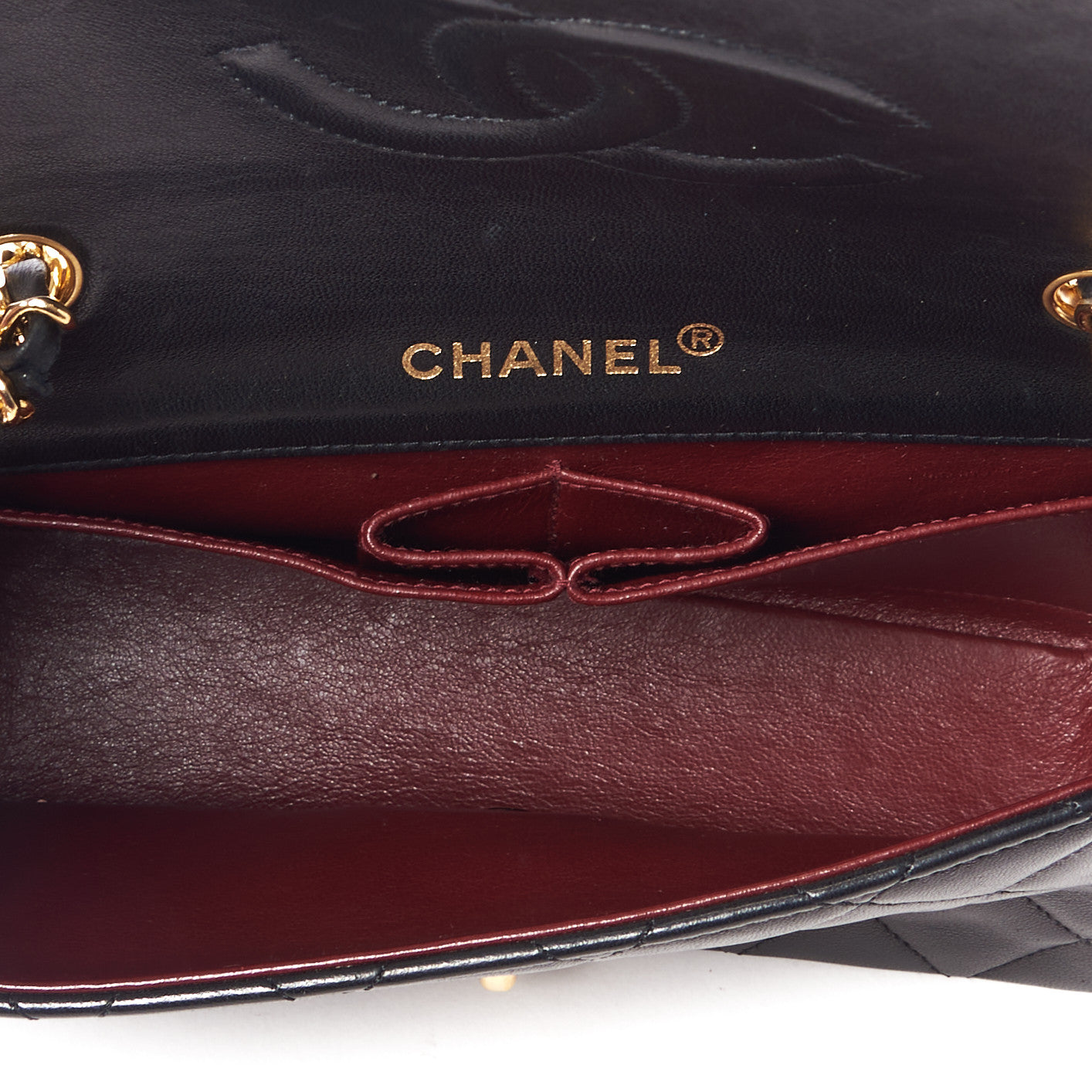 Lambskin Quilted Small Single Flap Black