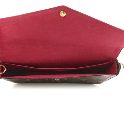 Louis Vuitton Monogram Pochette Felicie Chain Wallet Fuchsia 5 of 10