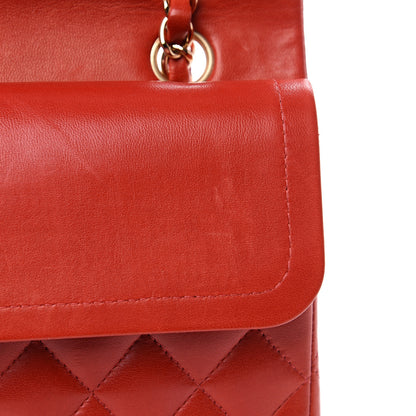 Chanel Lambskin Quilted Medium Double Flap Red 16 of 19