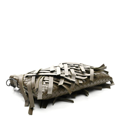 Bottega Veneta Nappa Intrecciato Palio Fringe Chain Pouch Moss 4 of 9