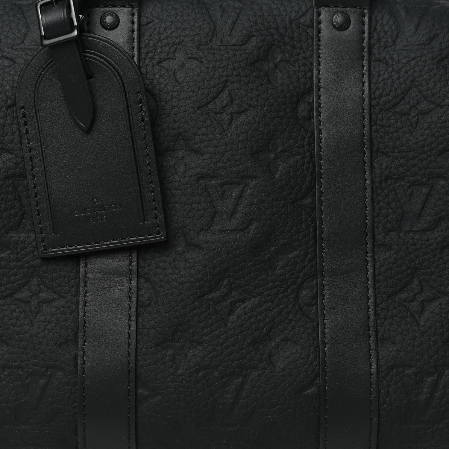 Louis Vuitton Monogram Taurillon Keepall Bandouliere 35 Black 7 of 9