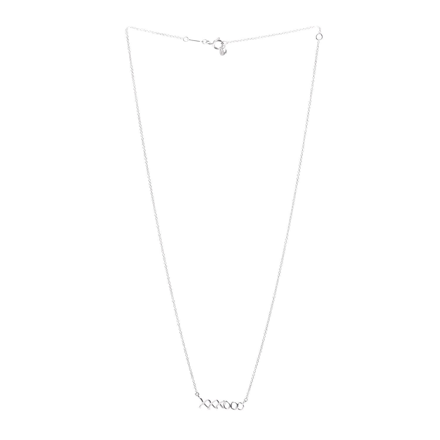 Tiffany Sterling Silver Paloma's Graffiti Love and Kisses Pendant Necklace 3 of 4