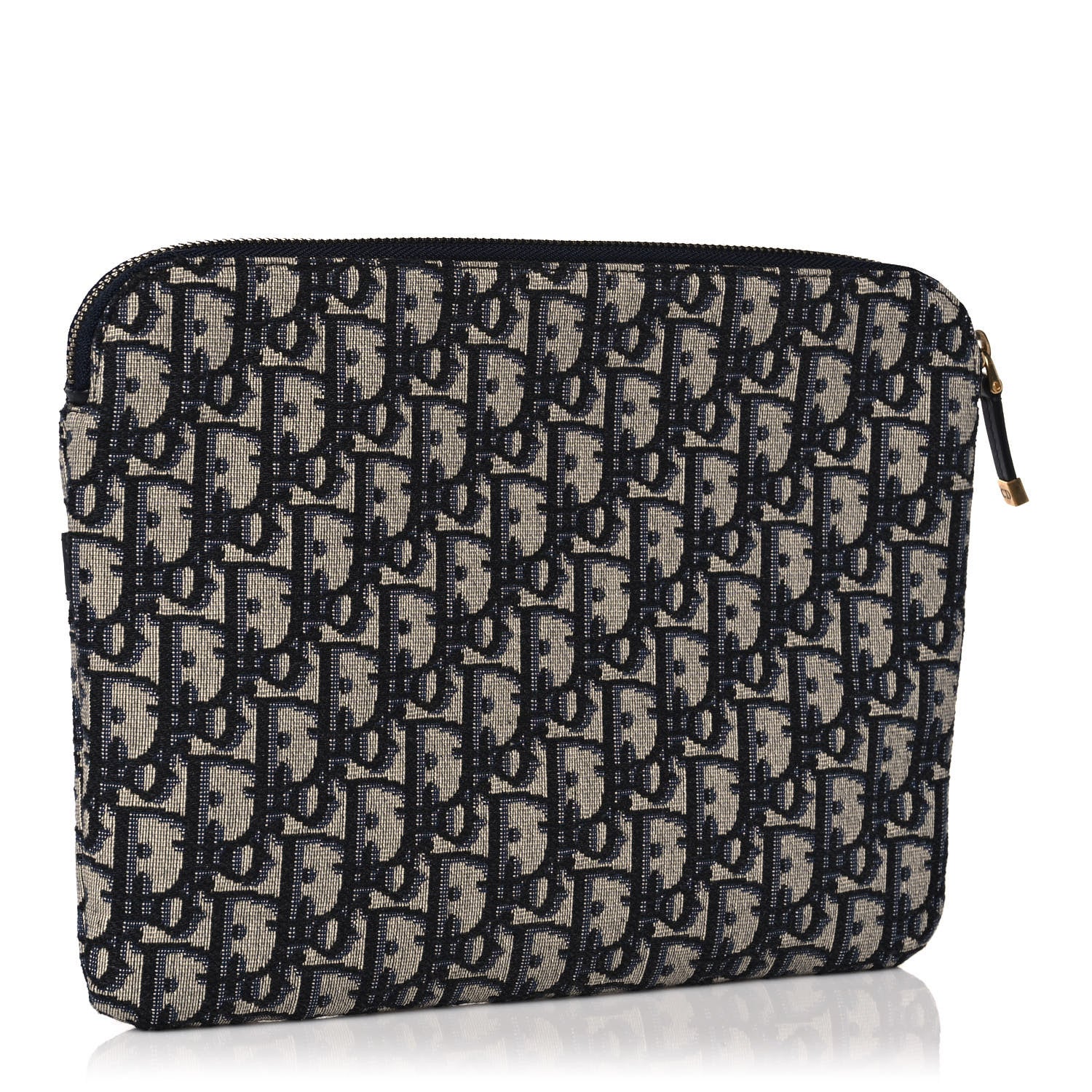 Christian Dior Oblique Pouch Clutch Blue 3 of 8