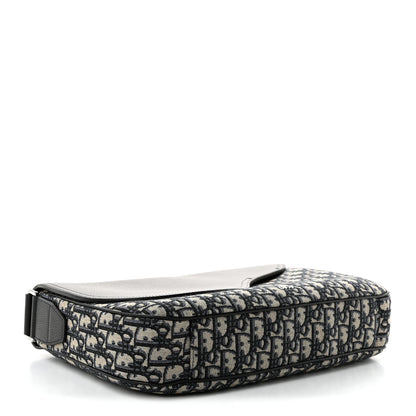 Christian Dior Grained Calfskin Oblique Large Saddle Messenger Black 4 of 12
