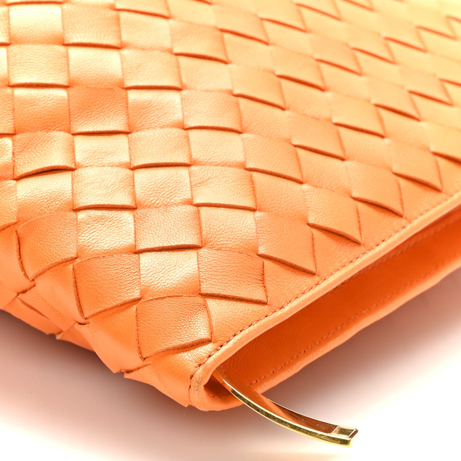 Bottega Veneta Nappa Intrecciato BV Twist Orange 6 of 7