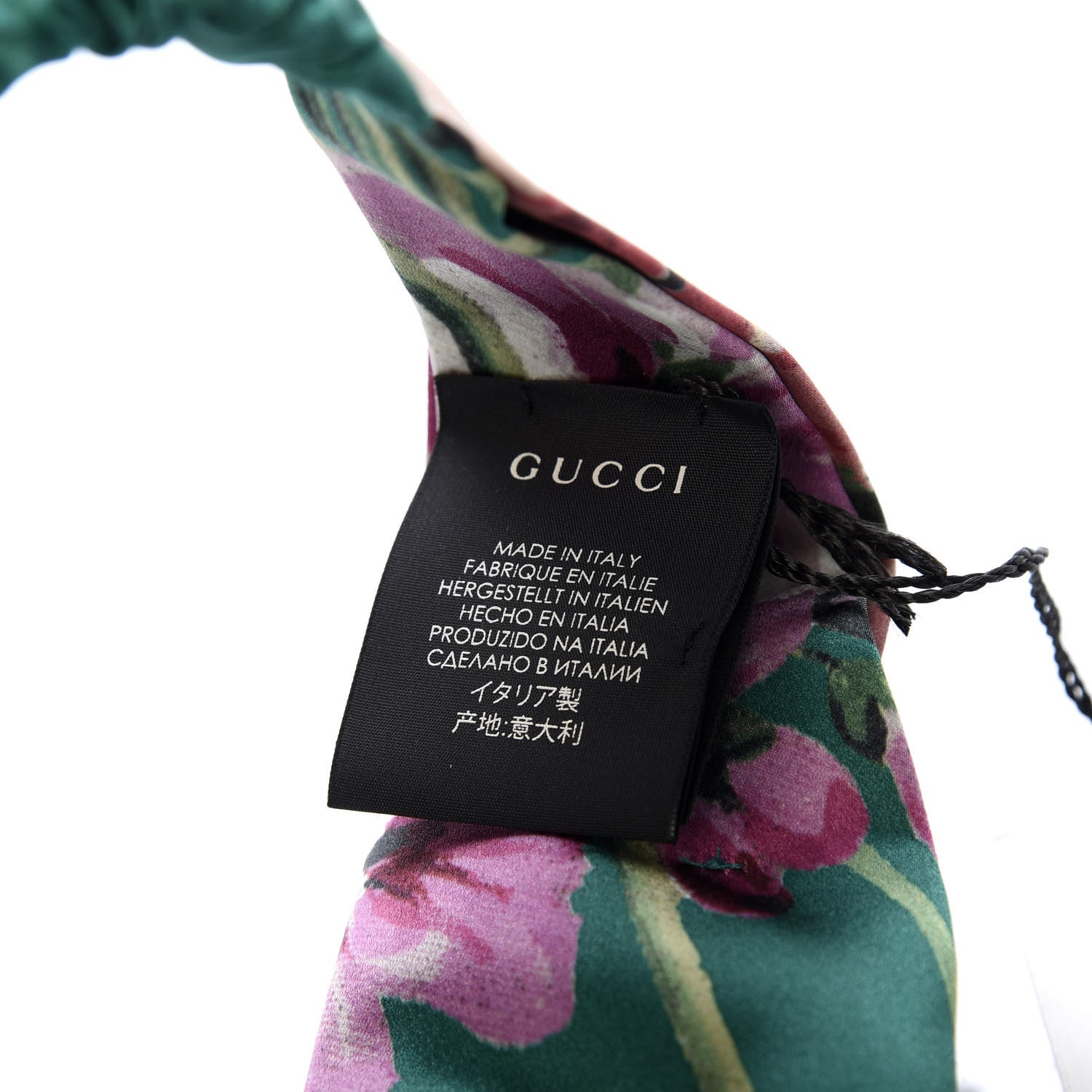 Gucci Silk Blooms Print Duchesse Headband Grass 3 of 5