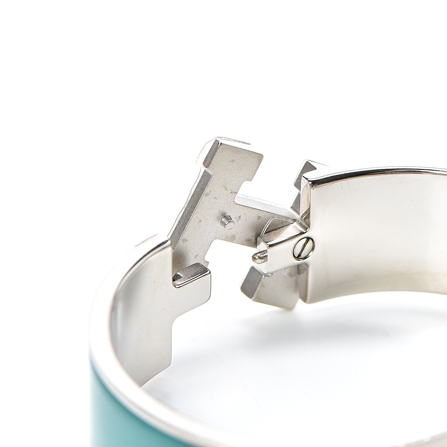 Hermes Enamel Wide Clic Clac H Bracelet GM Vert Bleuete 4 of 5