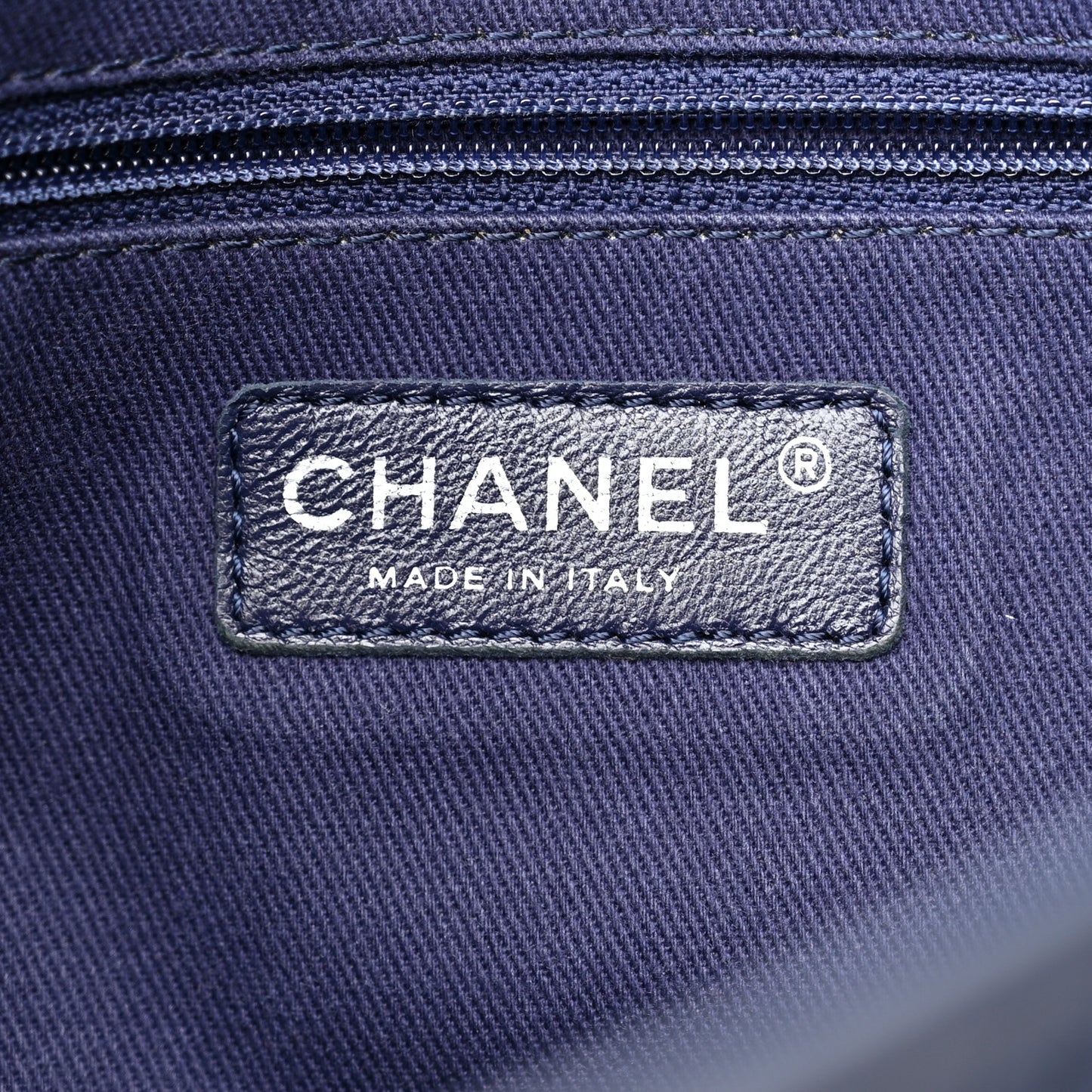 Perforated Calfskin Large Up In The Air Flap Dark Blue
