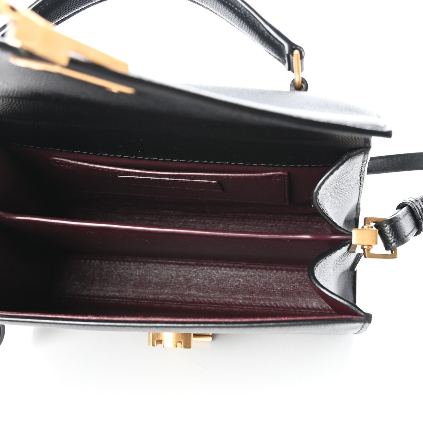 Grain de Poudre Mini Classic Monogram Cassandra Top Handle Black Rouge Legion