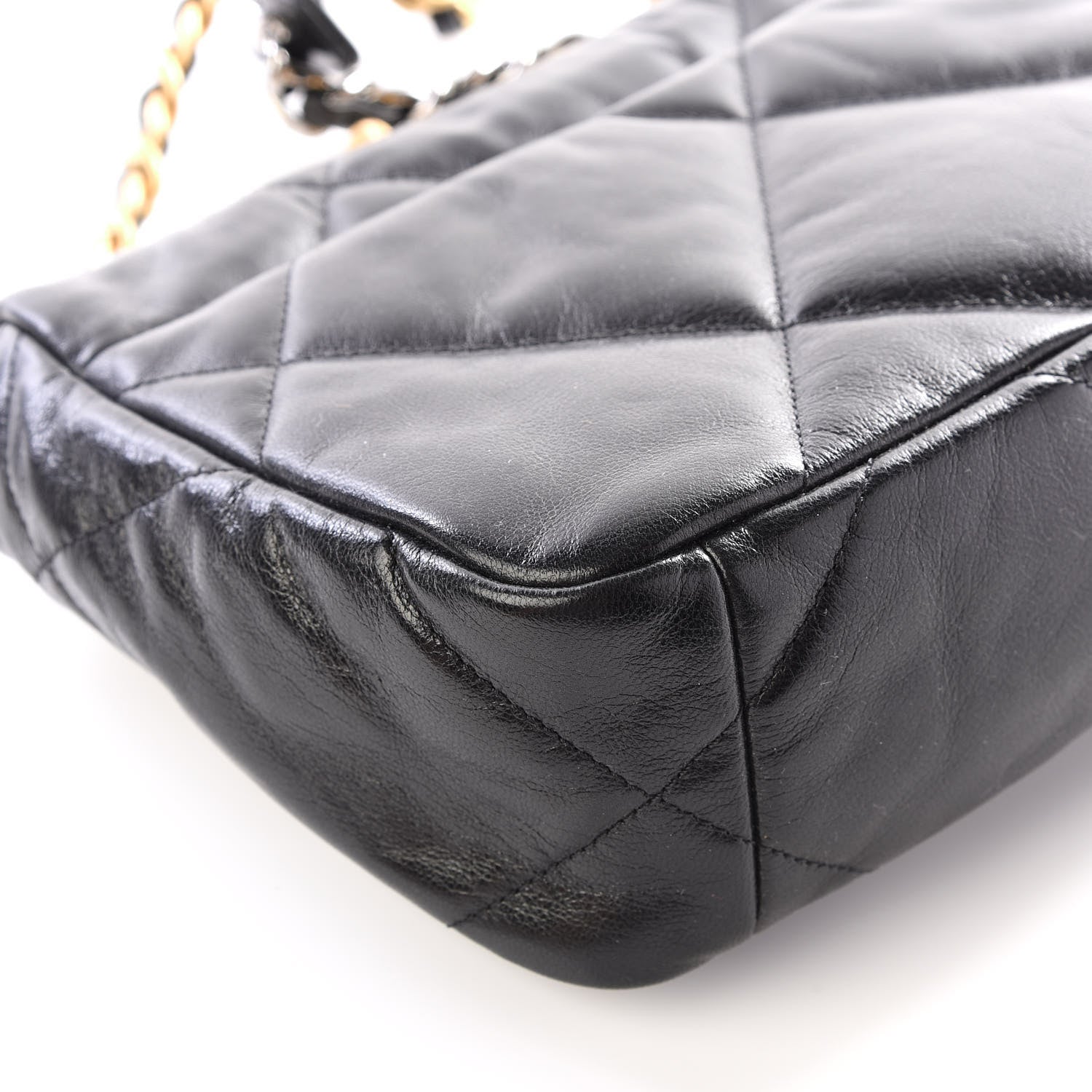 Chanel Goatskin Quilted Medium 19 Flap Black 7 of 12