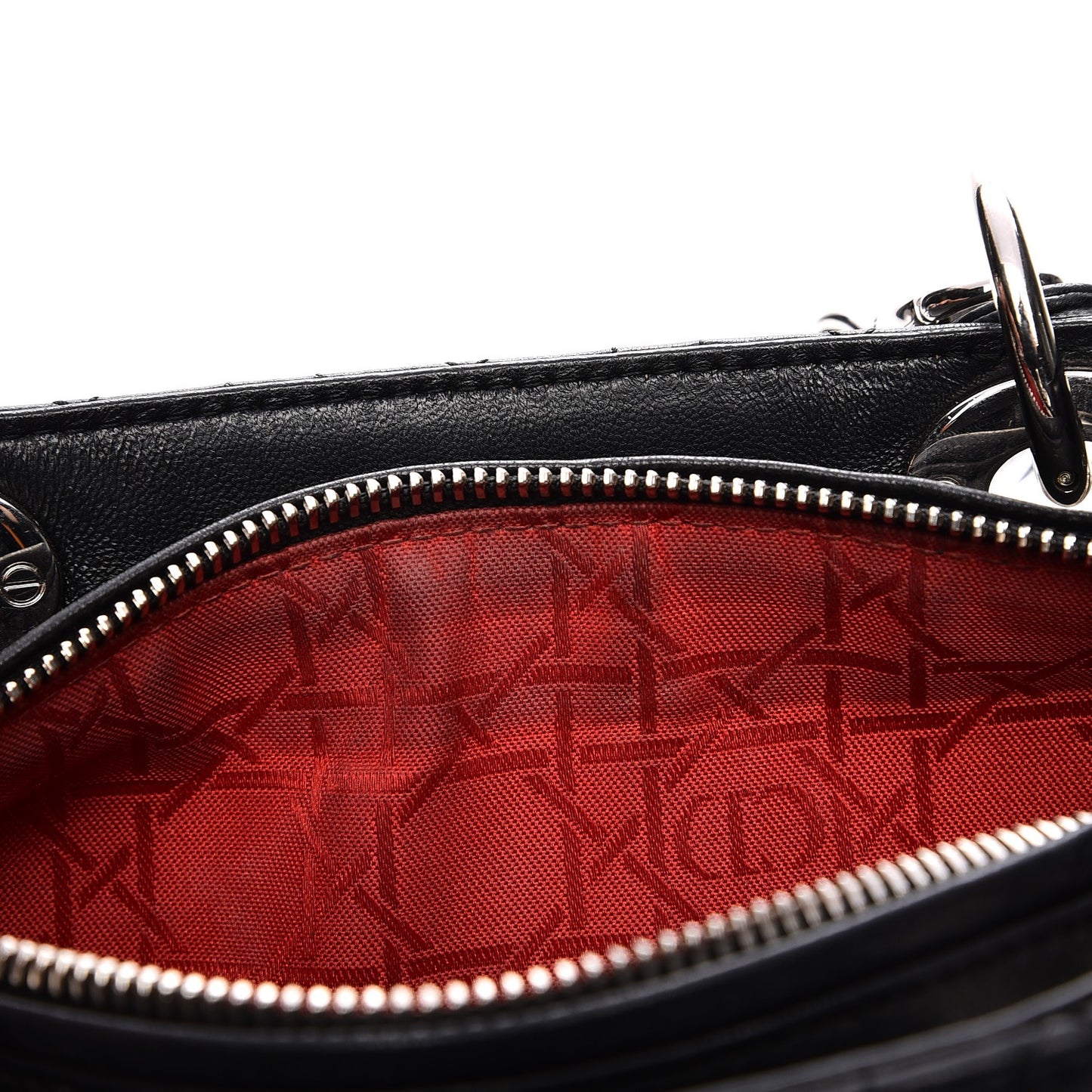 Lambskin Cannage Medium Lady Dior Black