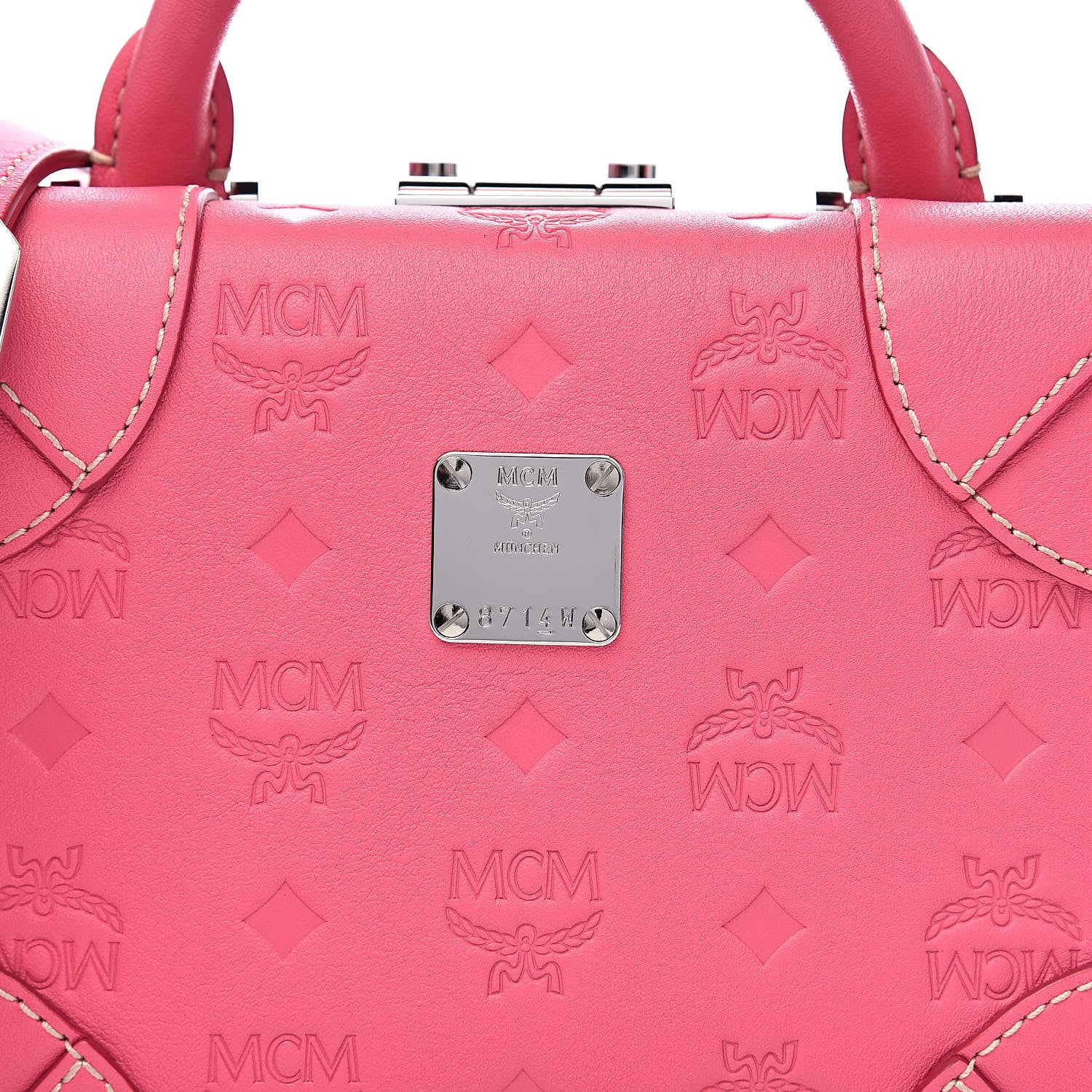 MCM Calfskin Ottomar Small Crossbody Sugar Pink 9 of 9