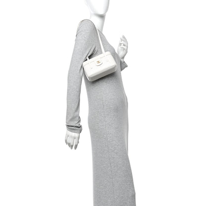 Chanel Shiny Caviar Preppy Coco Long Vanity With Strap White 2 of 10