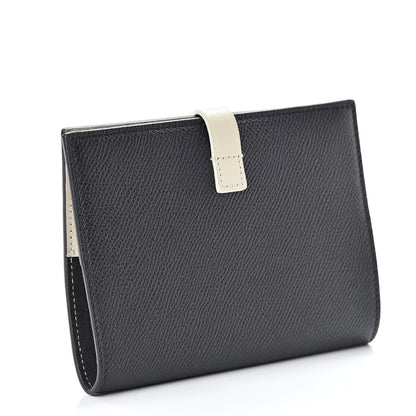 Celine Grained Calfskin Strap Passport Cover Black Chalk 3 of 9