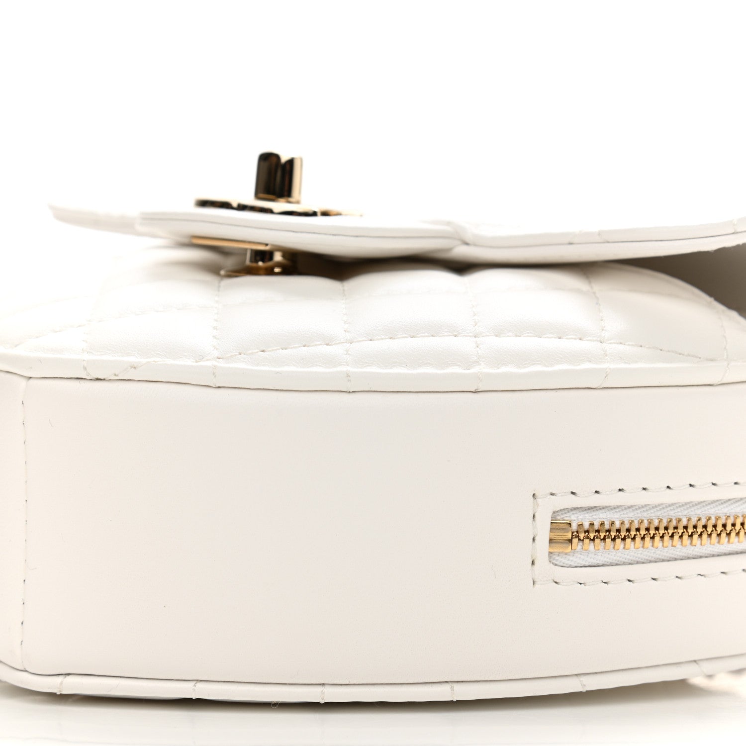 Chanel Lambskin Quilted CC In Love Heart Bag White 10 of 11