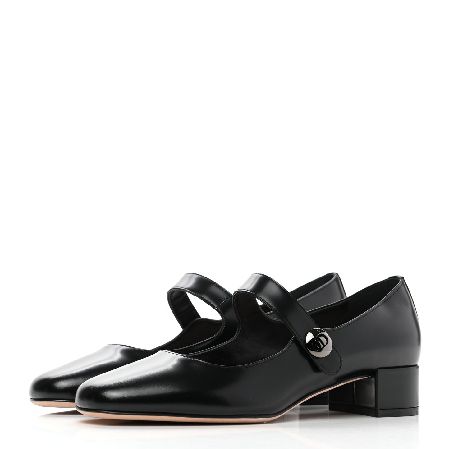 Brushed Calfskin Uniform 30mm Pumps 38 Black
