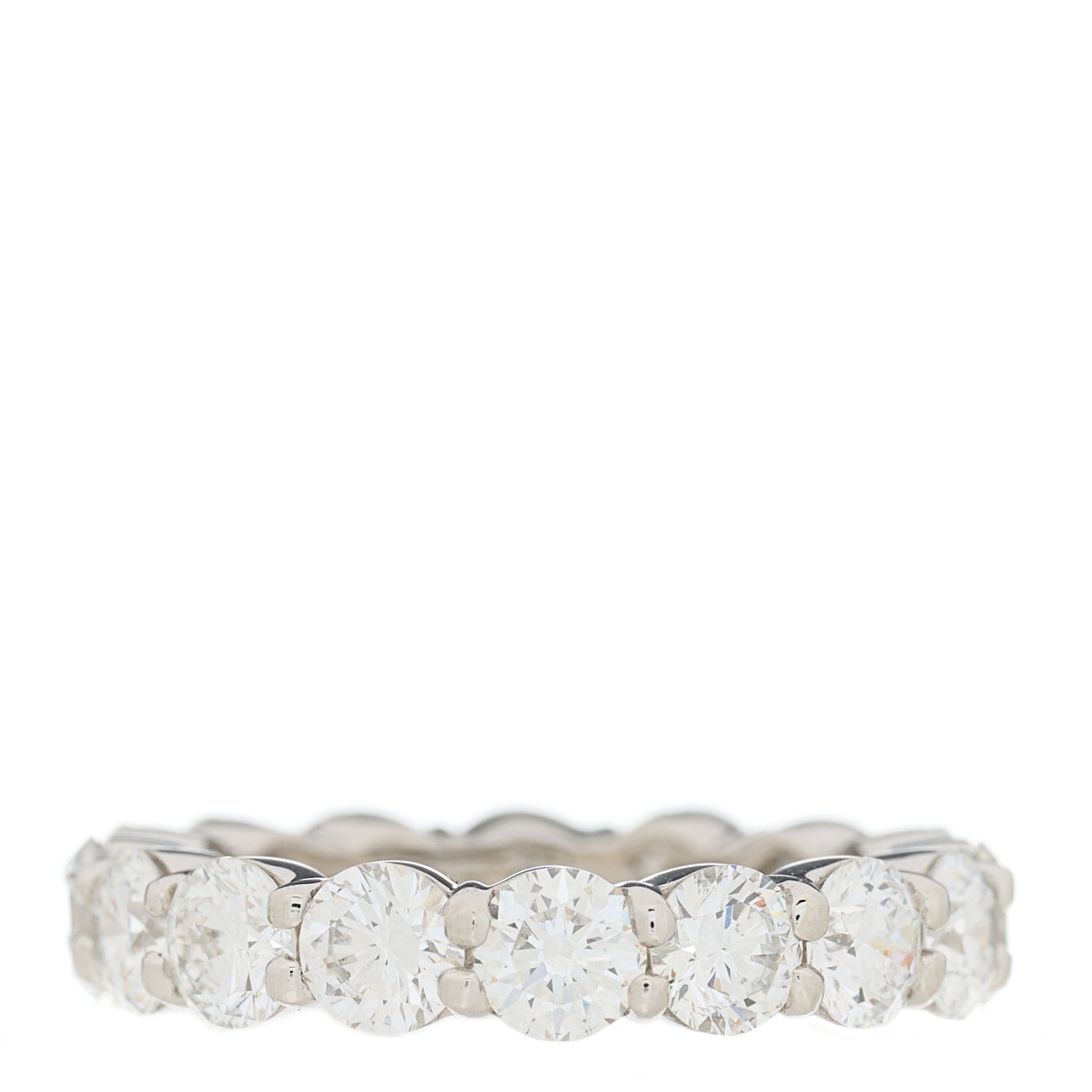 Harry Winston Platinum Diamond 3.60ct Eternity Band Ring 49 5 1 of 6