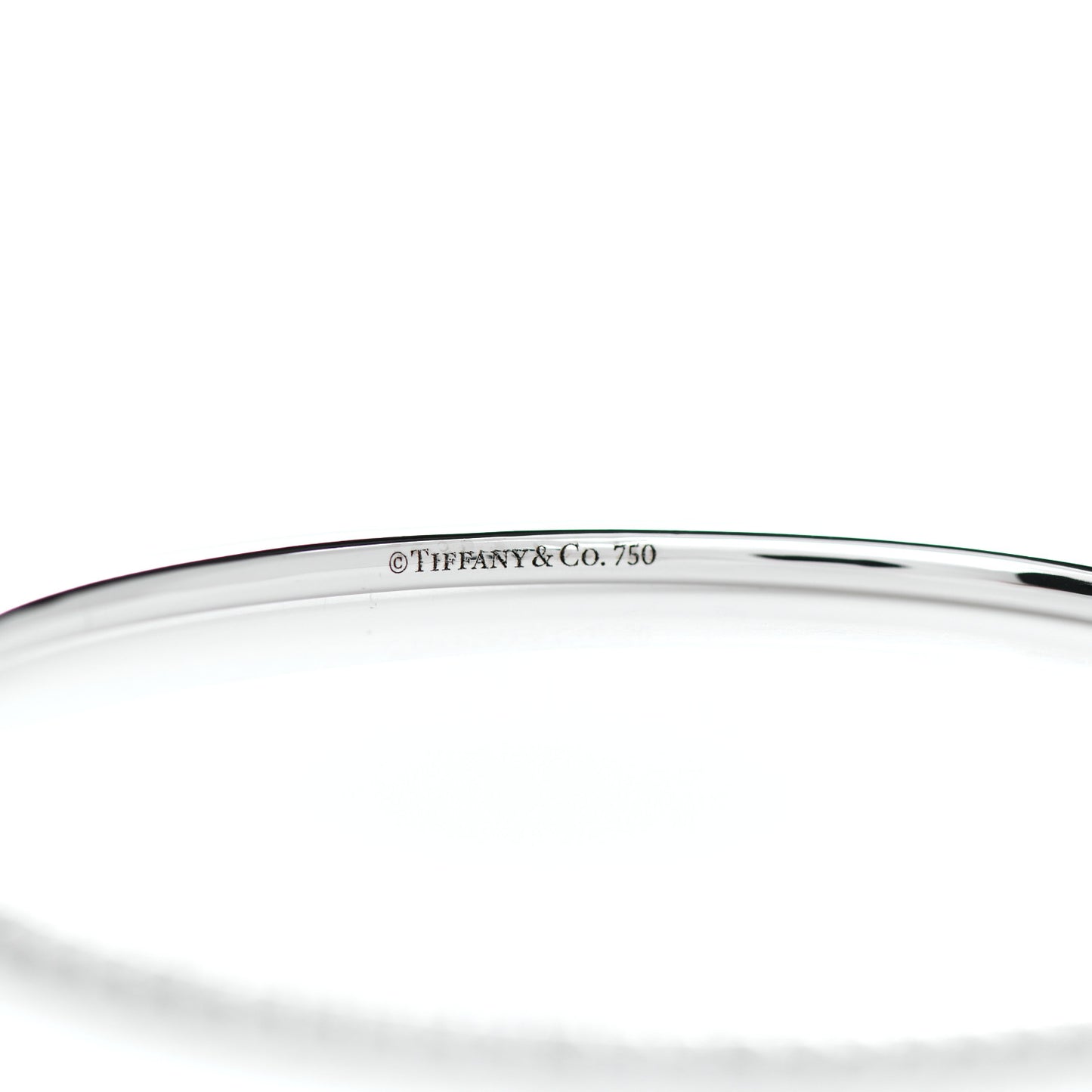 18K White Gold Diamond Metro Bangle Bracelet