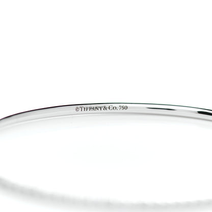 Tiffany 18K White Gold Diamond Metro Bangle Bracelet 4 of 5