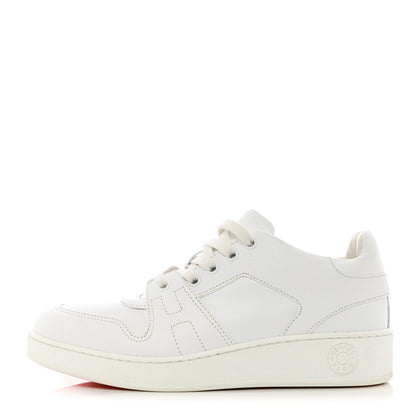 Hermes Epsom Calfskin Womens Free Sneakers 37 White 1 of 10