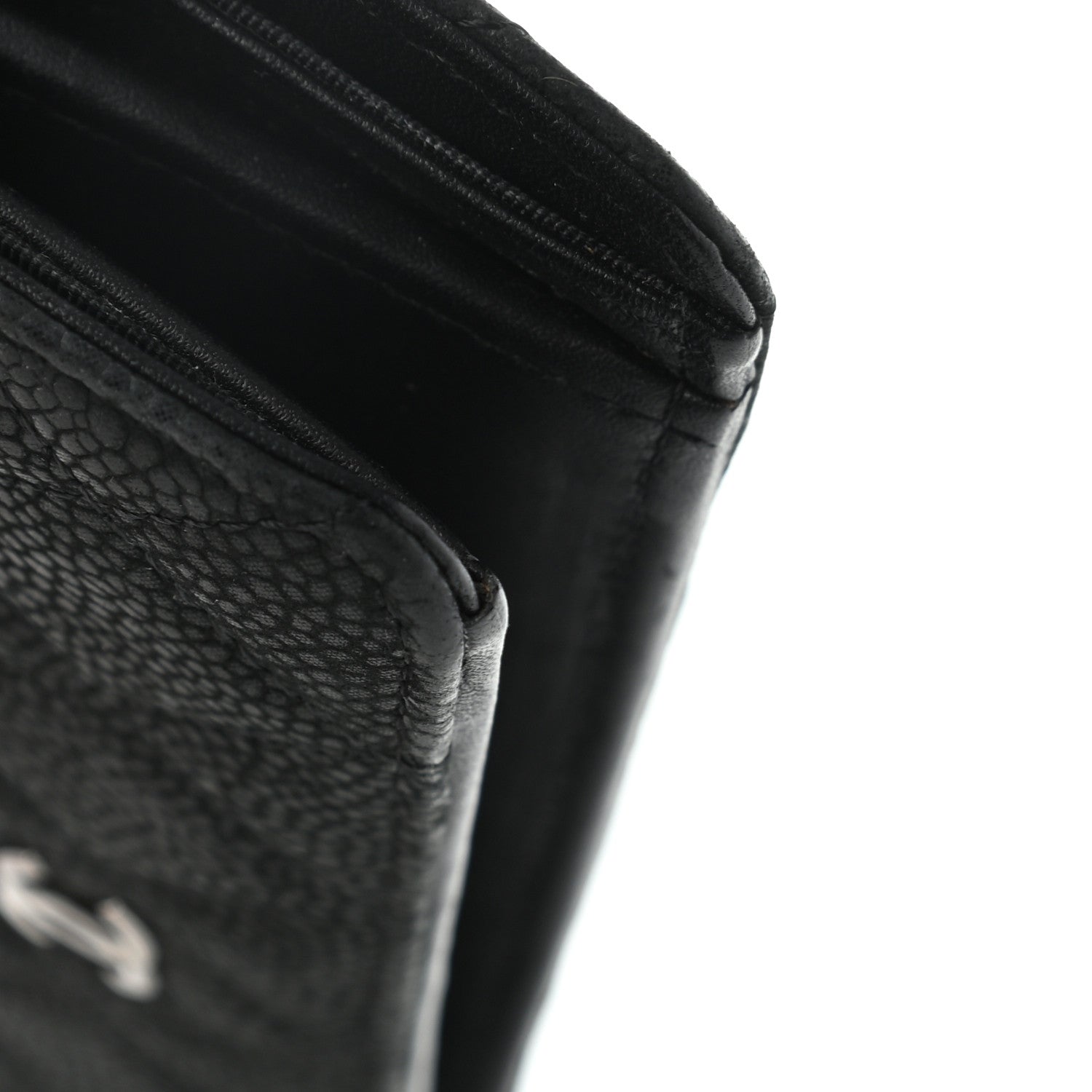 Chanel Caviar Quilted Yen Wallet Black 9 of 10