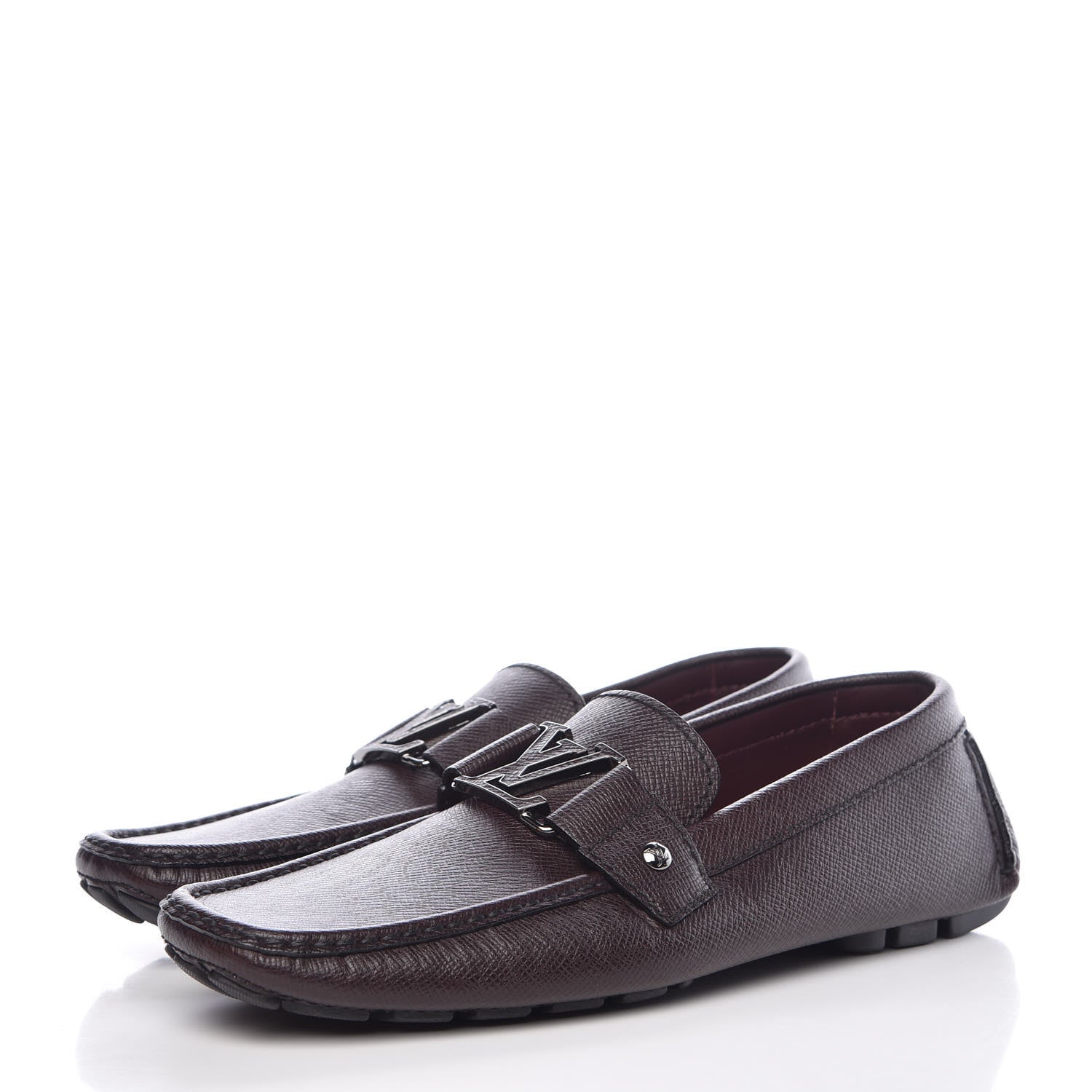 Louis Vuitton Taiga Monte Carlo Moccasin Loafers 8 Grizzli 3 of 11