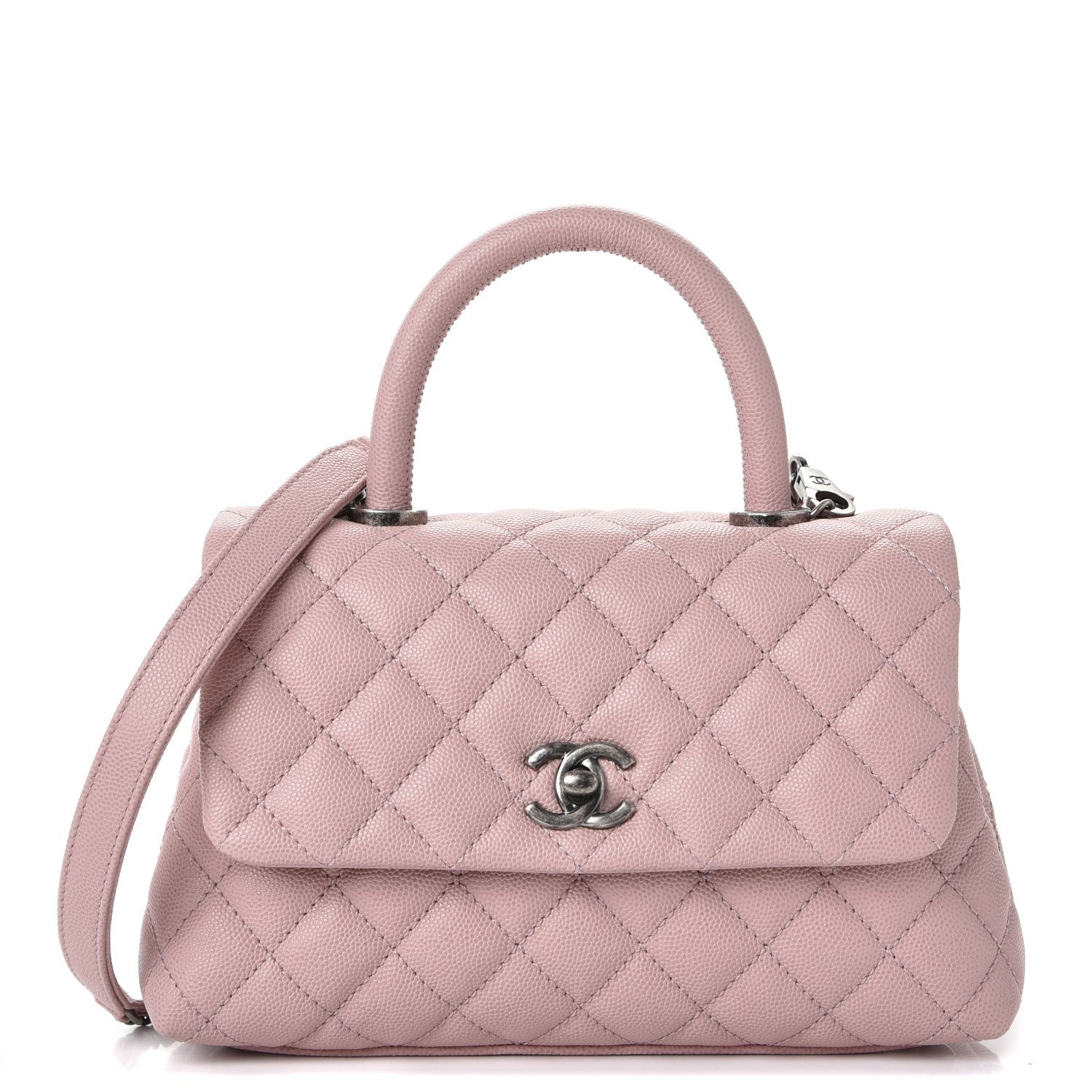 Chanel Caviar Quilted Mini Coco Handle Flap Pink 1 of 9