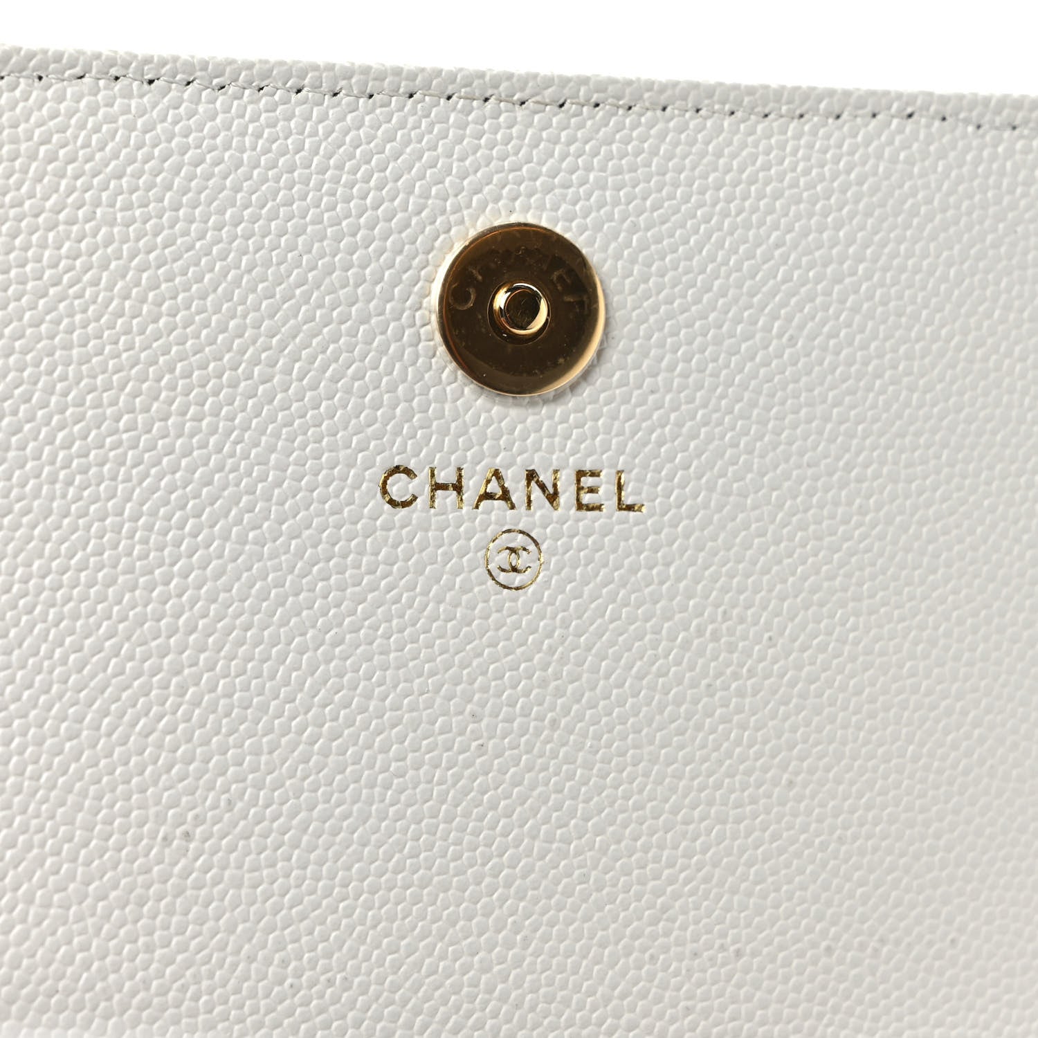 Chanel Caviar Quilted Pocket Twins Clutch With Chain White 6 of 10