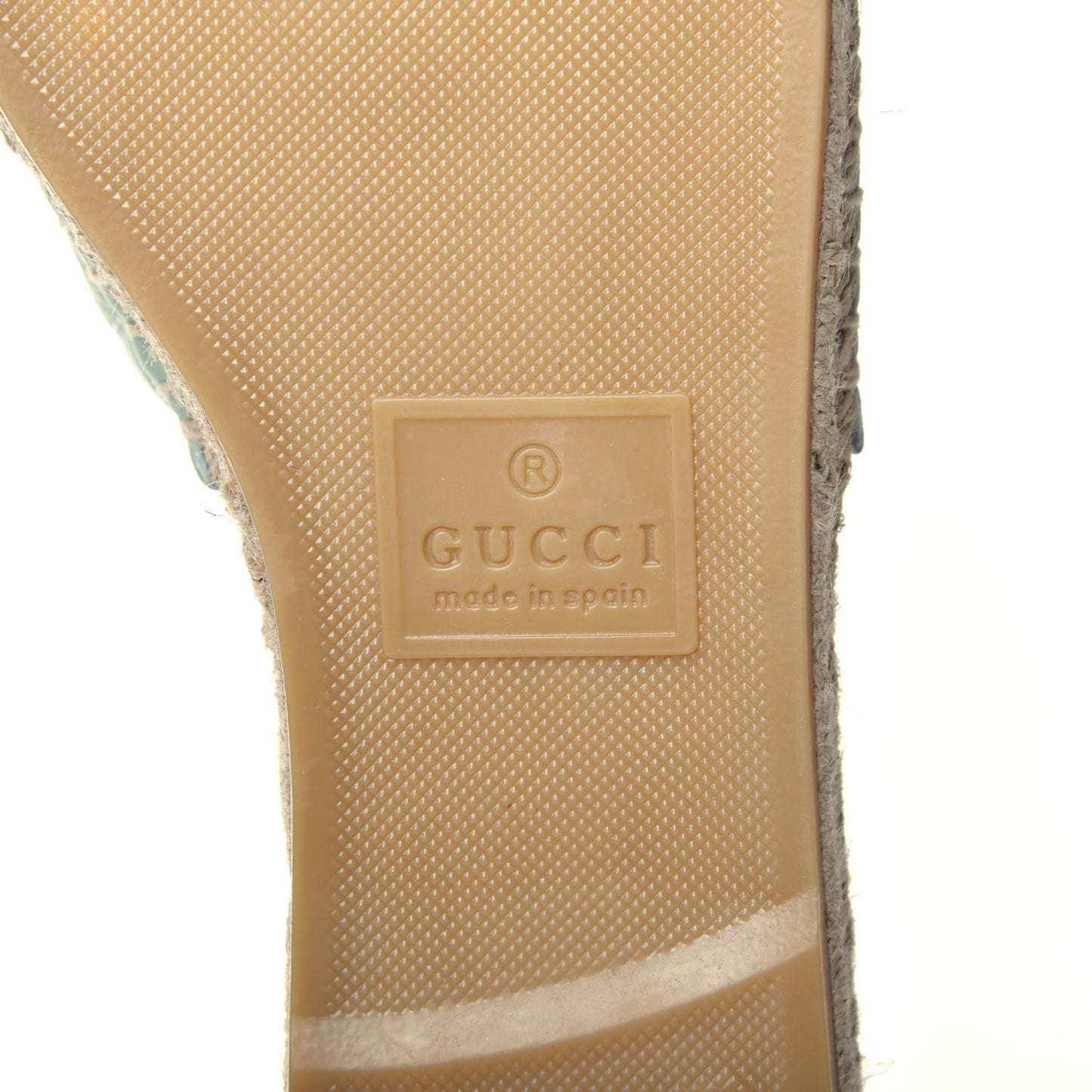 Nappa Matelasse GG Marmont Espadrille Slide Sandals 38 Water Green