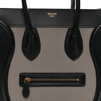Celine Bullhide Calfskin Suede Mini Tri-Color Luggage Dark Ruby 7 of 12