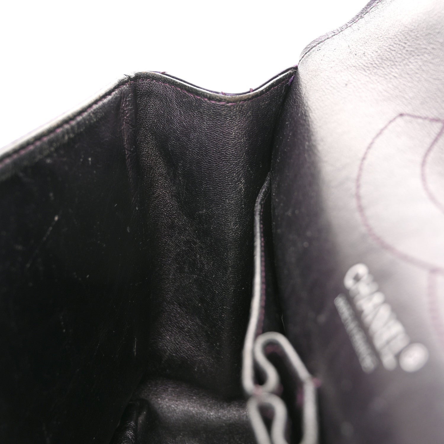 Chanel Metallic Aged Calfskin Quilted 2.55 Reissue 227 Flap Purple 13 of 23