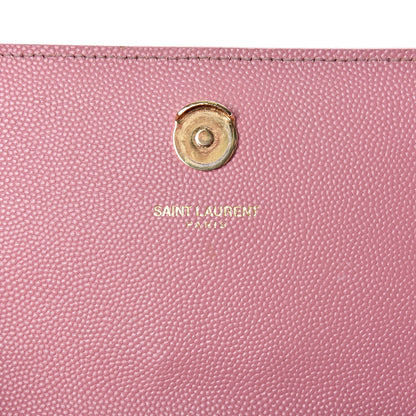 Saint Laurent Grain De Poudre Small Classic Monogram Kate Satchel Old Rose 7 of 16