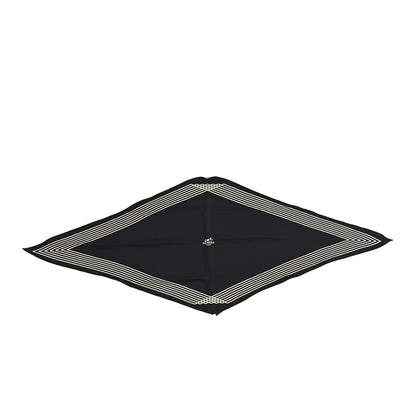 Hermes Silk Liste Au Fil Losange Scarf Black 1 of 3