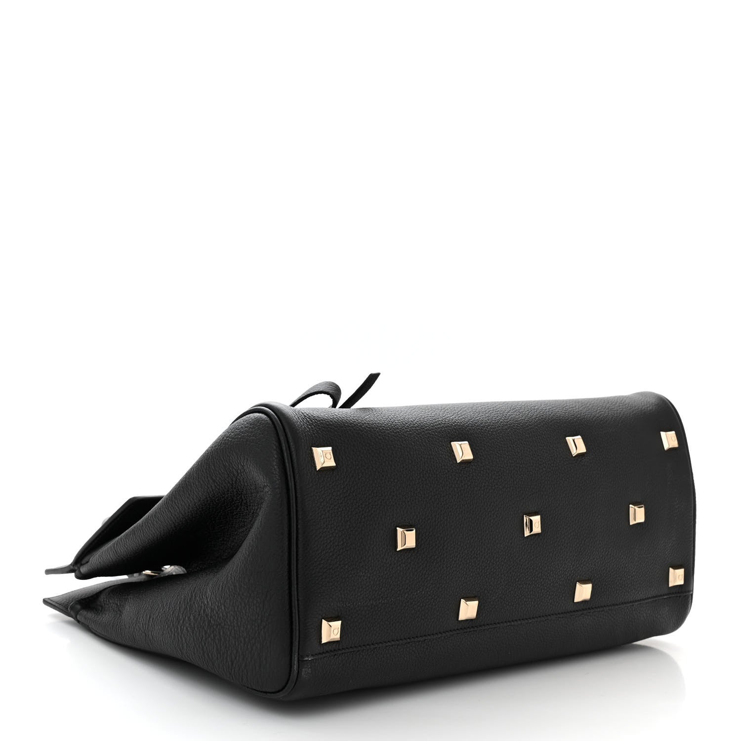 Salvatore Ferragamo Calfskin Large Studio Bag Black 4 of 9