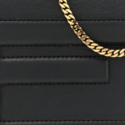 Fendi Vitello Flamingo Tube Wallet on Chain Black 8 of 14