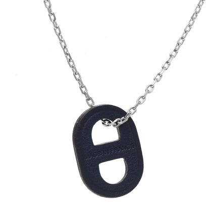 Hermes Swift O'Maillon Pendant Necklace Bleu Nuit 6 of 8