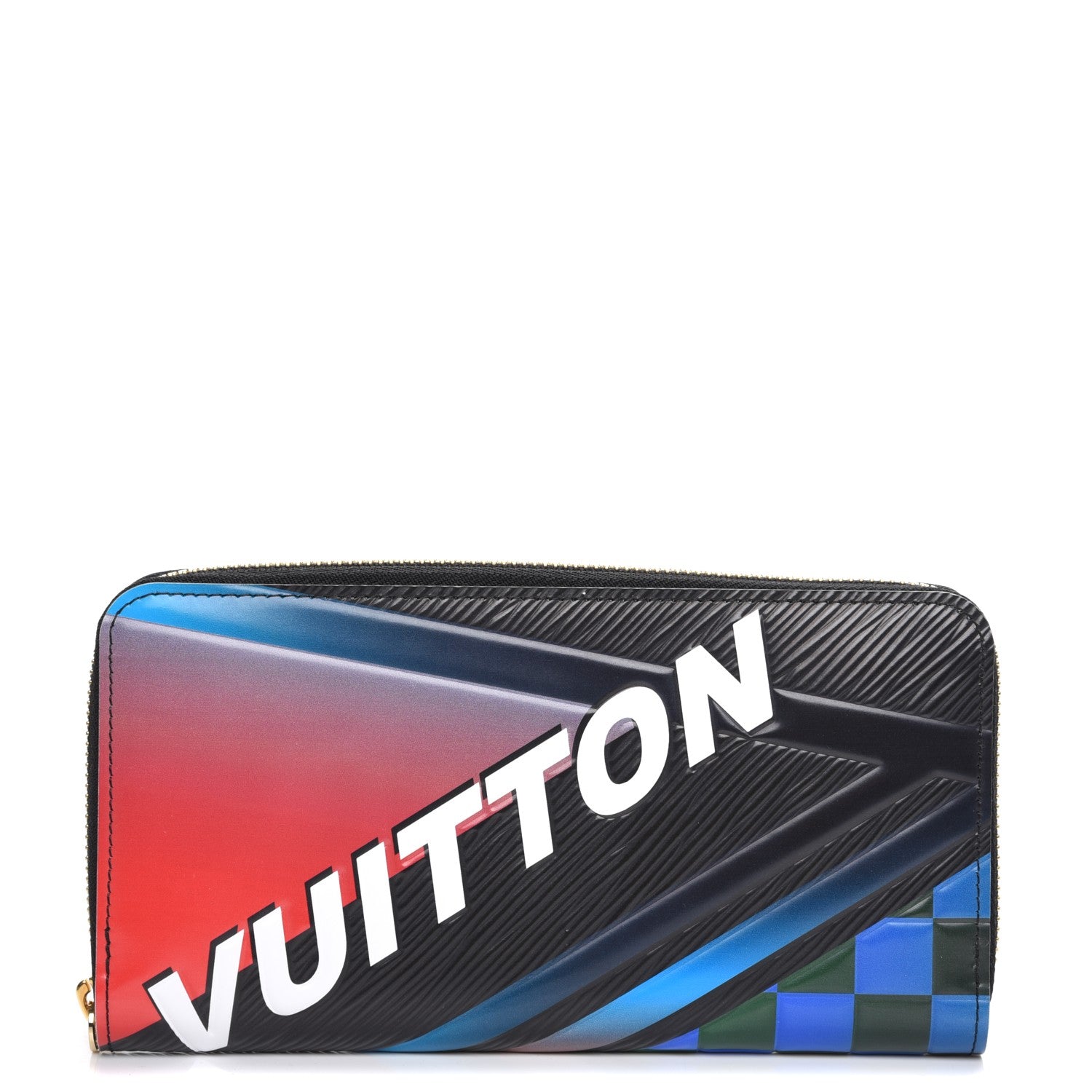 Louis Vuitton Epi Damier Race Zippy Wallet Black Rouge 1 of 8