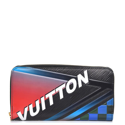 Louis Vuitton Epi Damier Race Zippy Wallet Black Rouge 1 of 8