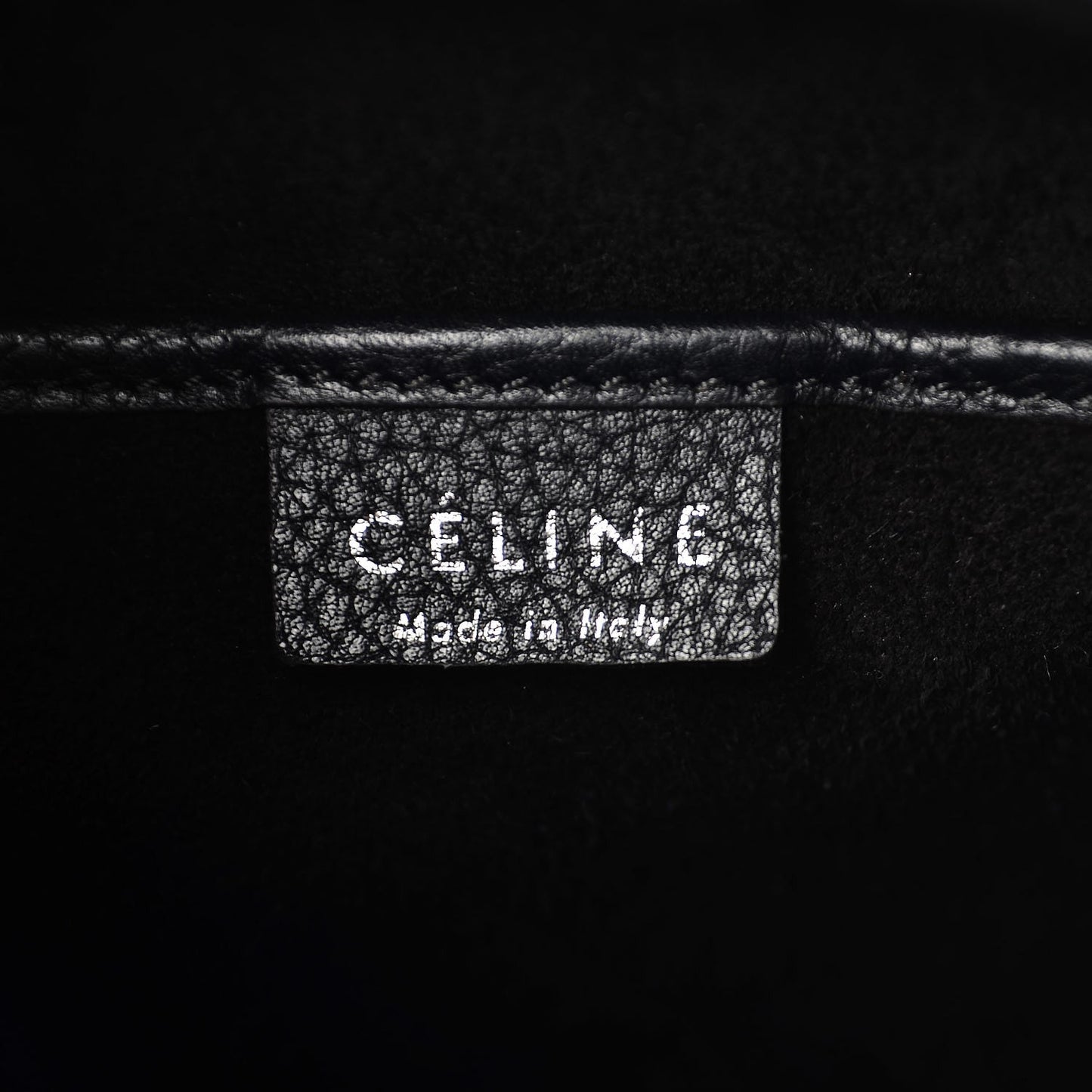 Drummed Calfskin Nano Luggage Black
