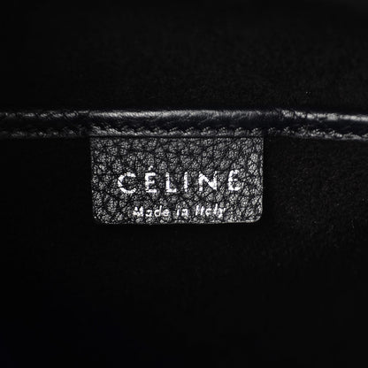 Celine Drummed Calfskin Nano Luggage Black 6 of 8