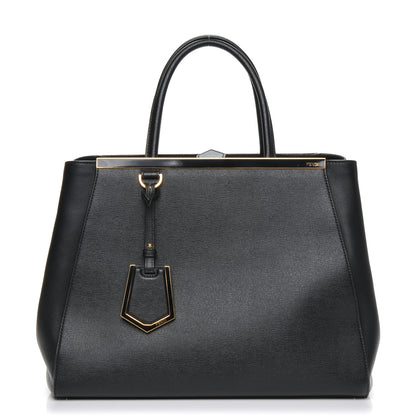 Fendi Vitello Elite Medium 2Jours Tote Black 1 of 7