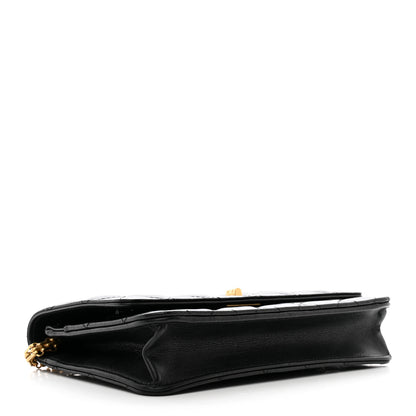 Chanel Aged Calfskin Quilted Reissue Wallet On Chain WOC Black 3 of 11