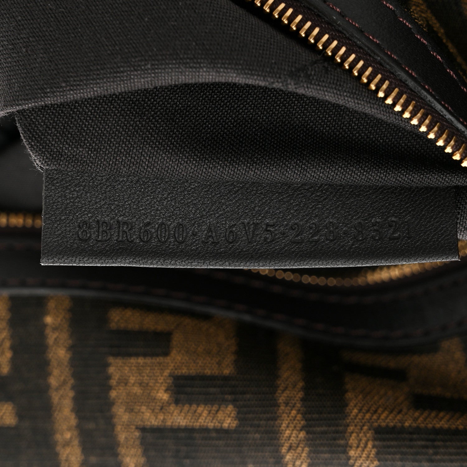 Fendi Fabric Jacquard FF 1974 Medium Baguette Tobacco Moro Black 7 of 11