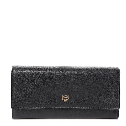 MCM Calfskin Continental Wallet Black 1 of 11