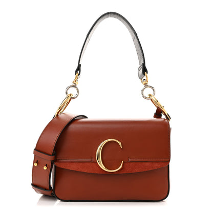Chloe Calfskin Small C Double Carry Sepia Brown 1 of 12