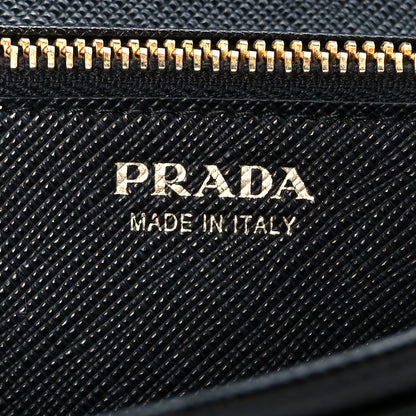 Prada Saffiano Metal Continental Flap Wallet Black 14 of 18
