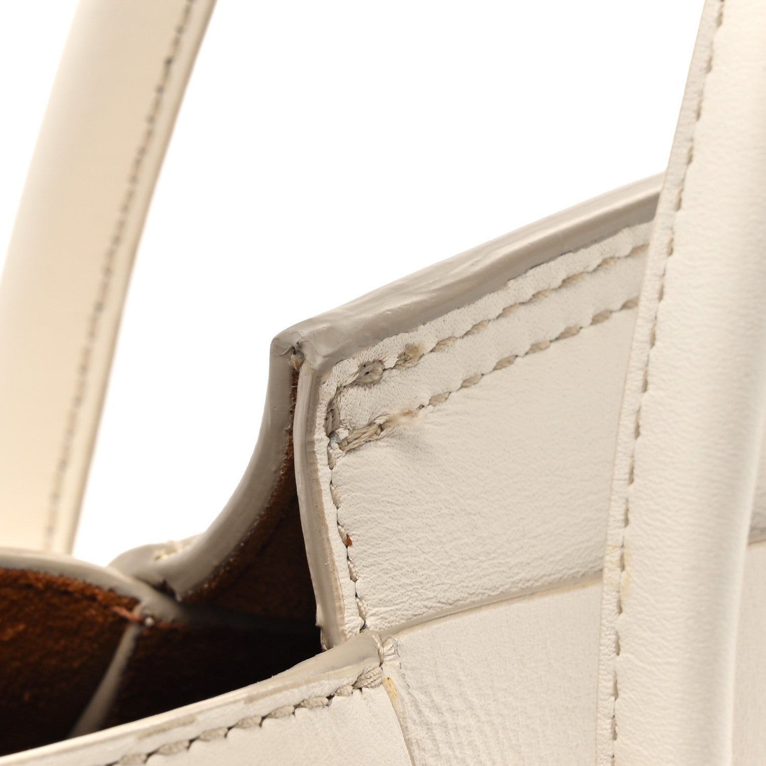 Bottega Veneta French Calfskin Maxi Intrecciato Small Arco Bianco 12 of 15