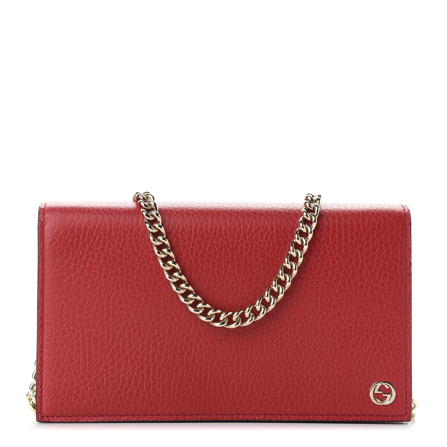 Gucci Dollar Calfskin Medium Betty Chain Wallet Tabasco 1 of 8