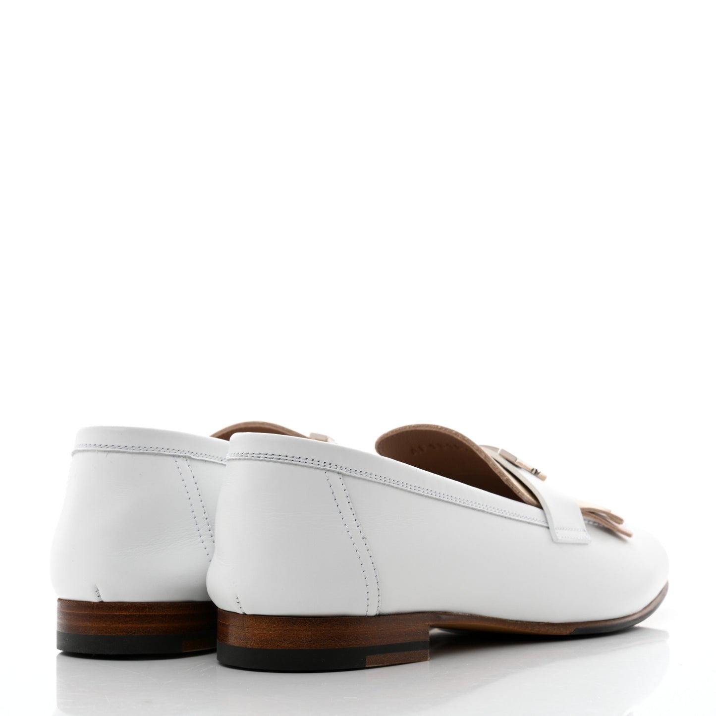 Calfskin Womens Royal Loafers 40 Multicolor White